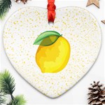 Illustration Sgraphic Lime Orange Heart Ornament (Two Sides) Front