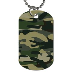 Green Military Camouflage Pattern Dog Tag (two Sides) by fashionpod