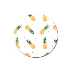 Pineapple Pattern Magnet 3  (round) by goljakoff