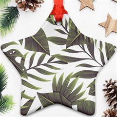 Tropical Leaves Star Ornament (two Sides) by goljakoff