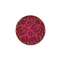 Golden Red Pattern Golf Ball Marker (10 Pack) by designsbymallika