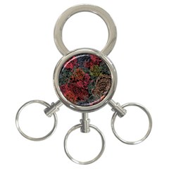 Seamless Color Design 3-ring Key Chain by designsbymallika