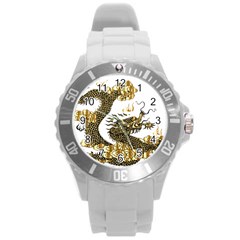 Dragon Animals Monster Round Plastic Sport Watch (l)