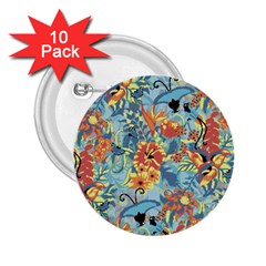 Butterfly And Flowers 2 25  Buttons (10 Pack)  by goljakoff