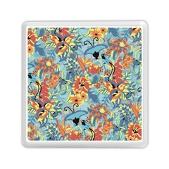 Butterfly And Flowers Memory Card Reader (square) by goljakoff