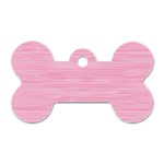 Pink knitting Dog Tag Bone (Two Sides) Front