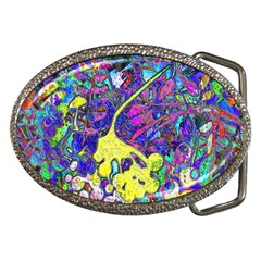 Vibrant Abstract Floral/rainbow Color Belt Buckles by dressshop