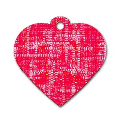 Mosaic Tapestry Dog Tag Heart (one Side) by essentialimage