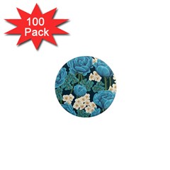 Blue Roses 1  Mini Magnets (100 Pack)  by goljakoff