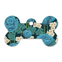 Blue Roses Dog Tag Bone (one Side) by goljakoff