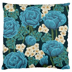 Blue Roses Standard Flano Cushion Case (two Sides) by goljakoff