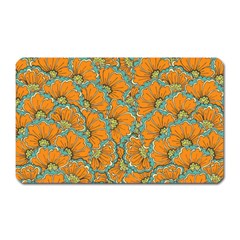 Orange Flowers Magnet (rectangular) by goljakoff