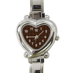 Chocolate Heart Italian Charm Watch by goljakoff