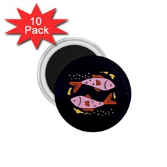 Fish Pisces Astrology Star Zodiac 1 75  Magnets (10 Pack)  by HermanTelo