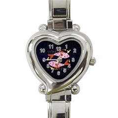 Fish Pisces Astrology Star Zodiac Heart Italian Charm Watch