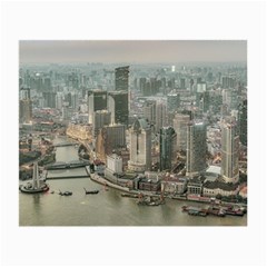 Lujiazui District Aerial View, Shanghai China Small Glasses Cloth by dflcprintsclothing