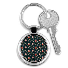 Winter Hot Coffee Winter Hot Coffee Key Chain (round) by designsbymallika