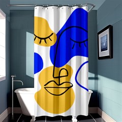 Evening Mood Face Drawing Shower Curtain 36  X 72  (stall)  by ArtsyWishy