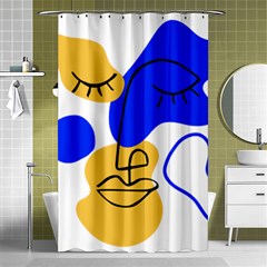 Evening Mood Face Drawing Shower Curtain 48  X 72  (small)  by ArtsyWishy