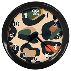 Exotic Leopard Skin Design Wall Clock (black) by ArtsyWishy