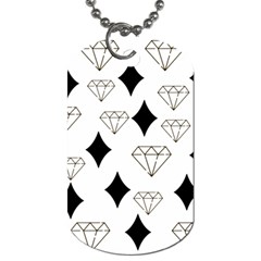 Black & Gold Diamond Design Dog Tag (two Sides) by ArtsyWishy