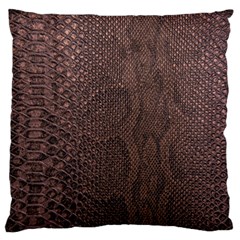 Leather Snakeskin Design Standard Flano Cushion Case (two Sides) by ArtsyWishy