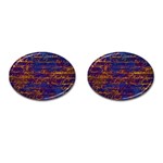 Majestic Purple And Gold Design Cufflinks (Oval) Front(Pair)