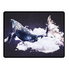 Blue Whale Dream Fleece Blanket (small) by goljakoff