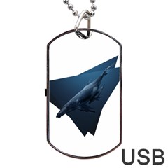 Blue Whales Dog Tag Usb Flash (two Sides) by goljakoff