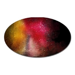 Red Galaxy Paint Oval Magnet by goljakoff