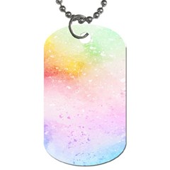 Rainbow Splashes Dog Tag (one Side) by goljakoff