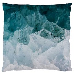 Blue Waves Large Flano Cushion Case (two Sides) by goljakoff