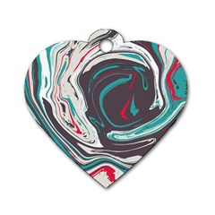 Vector Vivid Marble Pattern 1 Dog Tag Heart (one Side) by goljakoff