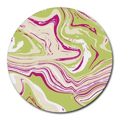 Vector Vivid Marble Pattern 6 Round Mousepads by goljakoff