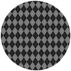 Black Diamonds Wooden Puzzle Round by ArtsyWishy