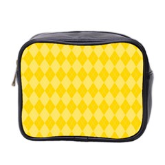 Yellow Diamonds Mini Toiletries Bag (two Sides) by ArtsyWishy