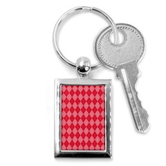 Red Diamonds Key Chain (rectangle) by ArtsyWishy