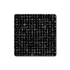 Alchemical Symbols - Collected Inverted Square Magnet by WetdryvacsLair