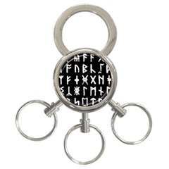 The Anglo Saxon Futhorc Collected Inverted 3-ring Key Chain by WetdryvacsLair