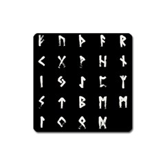 Elder Futhark Rune Set Collected Inverted Square Magnet