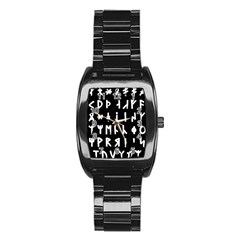 Complete Dalecarlian Rune Set Inverted Stainless Steel Barrel Watch by WetdryvacsLair