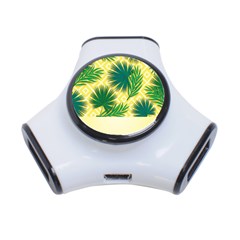 Yellow Tropical Pattern 3-port Usb Hub by designsbymallika