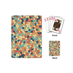 Mosaic Print Yellow Playing Cards Single Design (mini) by designsbymallika