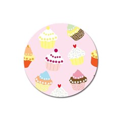 Cupcakes Magnet 3  (round) by beyondimagination