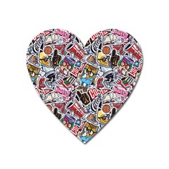 High School Love Heart Magnet by designsbymallika