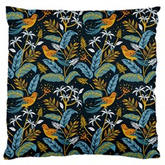 Tropical Bird Pattern Large Flano Cushion Case (one Side) by designsbymallika