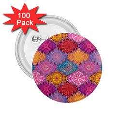 Vintage Love Mandala 2 25  Buttons (100 Pack)  by designsbymallika