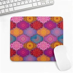 Vintage Love Mandala Large Mousepads by designsbymallika