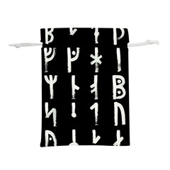 Medieval Runes Collected Inverted Complete Lightweight Drawstring Pouch (m) by WetdryvacsLair