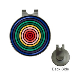 Nine 9 Bar Rainbow Target Hat Clips With Golf Markers by WetdryvacsLair